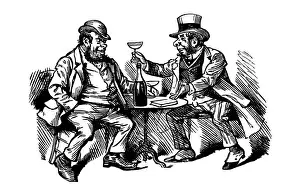 British London satire caricatures comics cartoon illustrations: Drink
