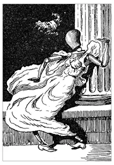 British London satire caricatures comics cartoon illustrations: Dummy dancing