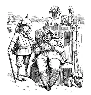 British London satire caricatures comics cartoon illustrations: Egypt