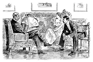 British London satire caricatures comics cartoon illustrations: friends