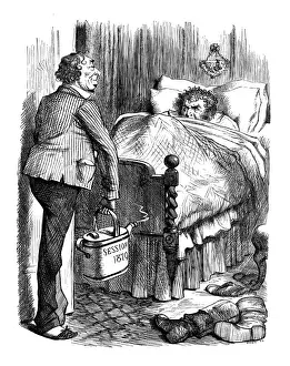 British London satire caricatures comics cartoon illustrations: Hot water