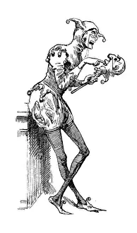 British London Satire Caricatures Comics Cartoon Illustration Prints: British London satire caricatures comics cartoon illustrations: Jester