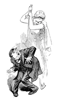 British London satire caricatures comics cartoon illustrations: Justice