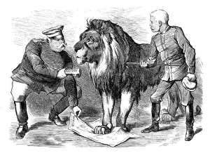 British London satire caricatures comics cartoon illustrations: Lion