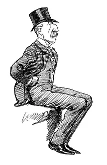 British London satire caricatures comics cartoon illustrations: Man