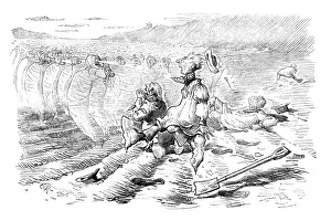 Mummy Prints: British London satire caricatures comics cartoon illustrations: Mummies attack
