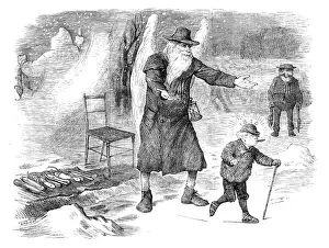 British London satire caricatures comics cartoon illustrations: New year 1890