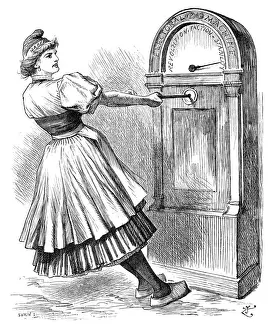British London Satire Caricatures Comics Cartoon Illustration Prints: British London satire caricatures comics cartoon illustrations: Pulling