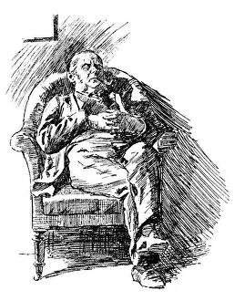 British London Satire Caricatures Comics Cartoon Illustration Prints: British London satire caricatures comics cartoon illustrations: Relax