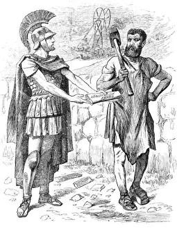 British London satire caricatures comics cartoon illustrations: Roman and Vulcan