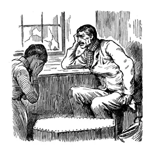 British London satire caricatures comics cartoon illustrations: Sad