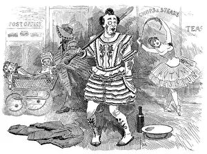 British London satire caricatures comics cartoon illustrations: Scary clown