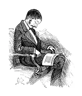 Programme Prints: British London satire caricatures comics cartoon illustrations: Sleeping in theatre