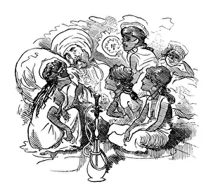 Harem Prints: British London satire caricatures comics cartoon illustrations: Smoking