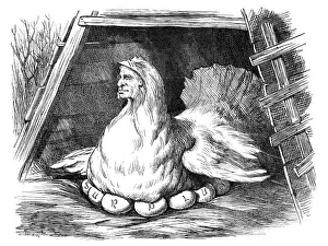 Brood Prints: British London satire caricatures comics cartoon illustrations: Surplus hen