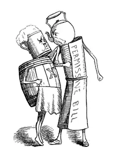 British London satire caricatures comics cartoon illustrations: tea and beer