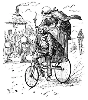 Mobile Prints: British London satire caricatures comics cartoon illustrations: Travelling Tribunal