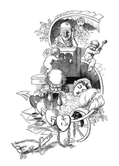 British London satire caricatures comics cartoon illustrations: Valentines day