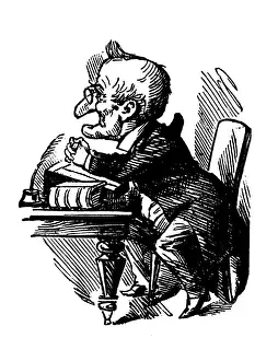 British London satire caricatures comics cartoon illustrations: Waiting