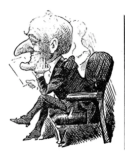 British London satire caricatures comics cartoon illustrations: Waiting