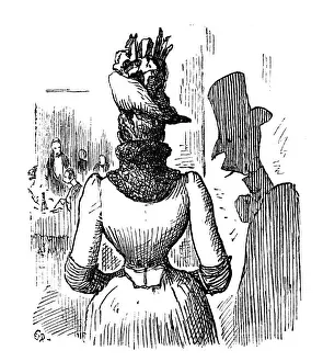 British London satire caricatures comics cartoon illustrations: Woman