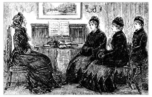 British London satire caricatures comics cartoon illustrations: Women