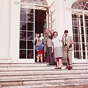 Charles Prints: British Royal Family Waving from Steps