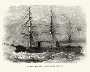 Images Dated 13th March 2017: British Royal Navy Warship HMS Caledonia (1862)