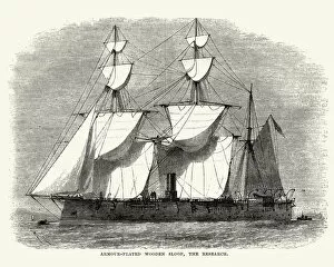 Images Dated 23rd March 2017: British Royal Navy Warship, HMS Research (1863)