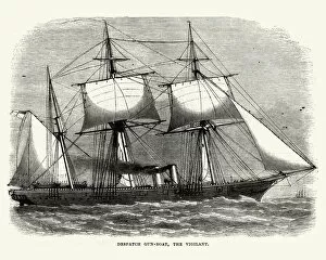 Images Dated 23rd March 2017: British Royal Navy Warship, HMS Vigilant (1871)