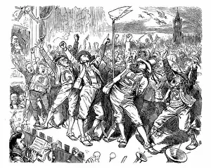 Victorian Satire Prints: British satire caricature comic cartoon illustration