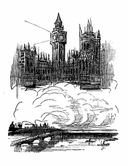 Victorian Satire Prints: British satire caricature comic cartoon illustration