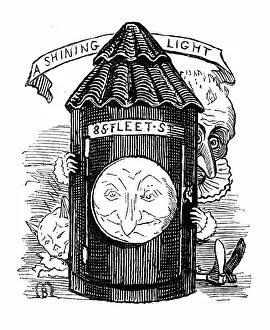 Victorian Satire Prints: British satire caricature comic cartoon illustration