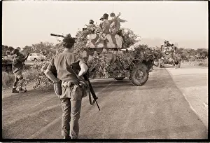 Cyprus Prints: British Soldier Directing Greek Vehicle