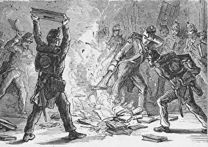 British Soldiers Burning Books In Library Of Congress
