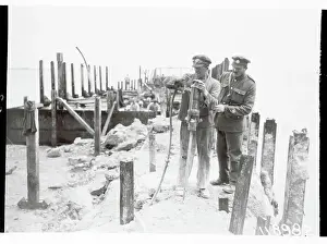 Heligoland Prints: British Soldiers Dismantling Buildings of Heligoland