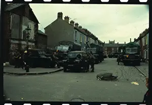 Belfast Prints: British Soldiers Gathered Near Vehicles