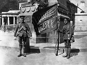 Dublin Prints: British Soldiers Guard the Irish Revolutionary Flag