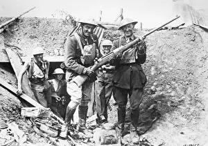 Artillery Prints: British Soldiers Holding German Anti-Tank Gun