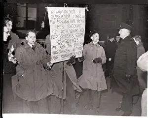 British Soldiers Protesting for Their Wives