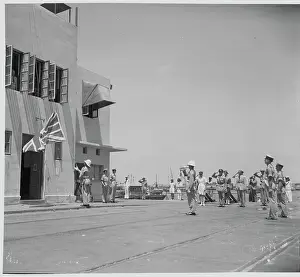 Haifa Prints: British Troop Lowering Flag