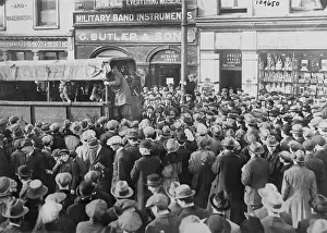 Dublin Prints: British Troops Arresting Sinn Feiners in Dublin and Putting Them into Patrol Wagons