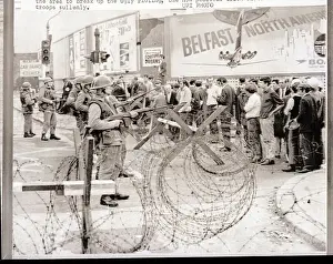 Armed Prints: British Troops Behind Barbed Wire