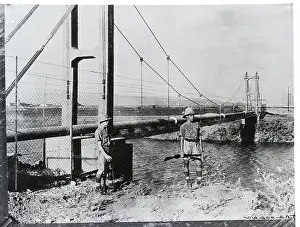 Iraq Prints: British Troops Guarding Major Pipeline in Iraq 1941