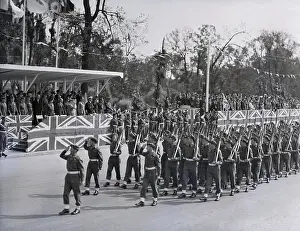 Government Minister Prints: British Troops Salute Churchill