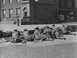 Dublin Prints: British Troops Seal-Off Dublin Streets during'Troubles