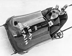 Olympia Prints: British winners in two-man bobsleigh 1964 Winter Olympics