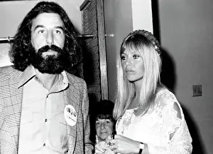 Britt Ekland With Lou Adler