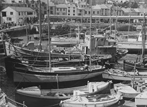 Prints of Sailing craft in the harbour at Brixham in Hampshire The Keystone Press Agency Collection Prints: Brixham Harbour