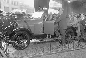 Broadway Showgirls Sitting in a New Sport Car